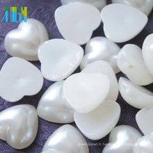 12mm mélangez la couleur coeur en plastique plat arrière perles perles en vrac FP12